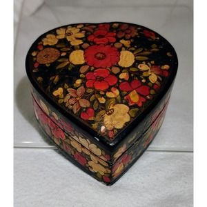 Handmade Heart Shaped Jewelry/Trinket Box